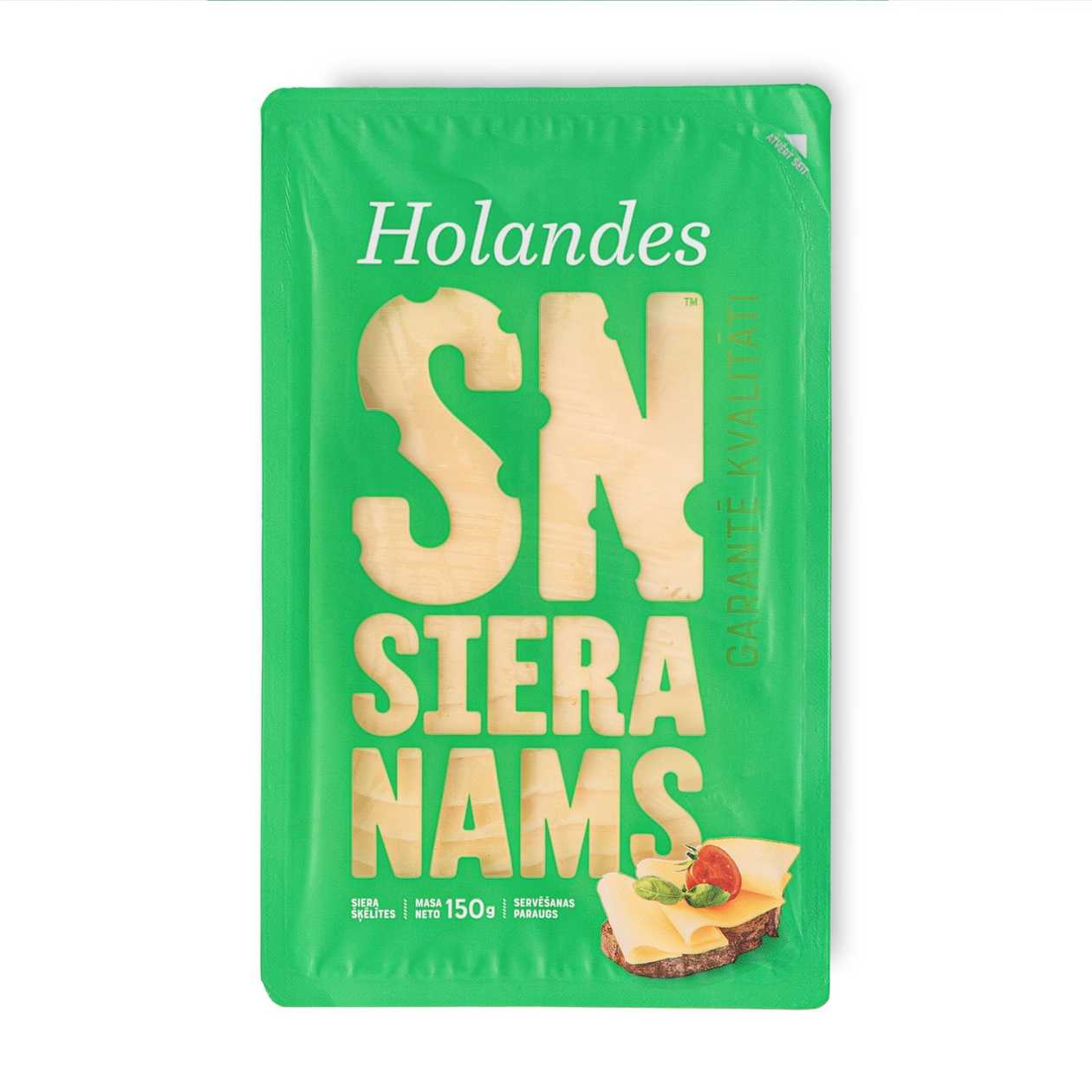 Holandes siers šķēlītēs, Siera Nams, 150 g