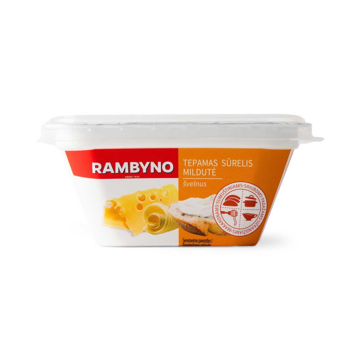 Processed RAMBYNO Cheese Spread MILDUTĖ (50%), 175g