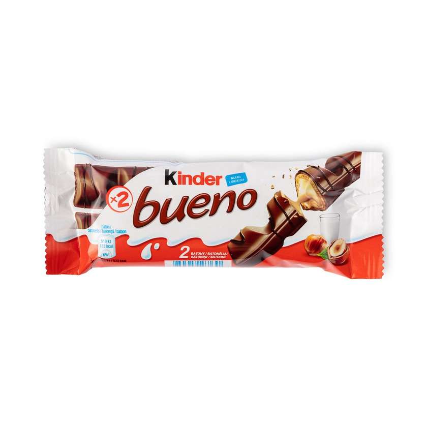 Wafer Bar with Chocolate KINDER BUENO, 43g (expires soon)