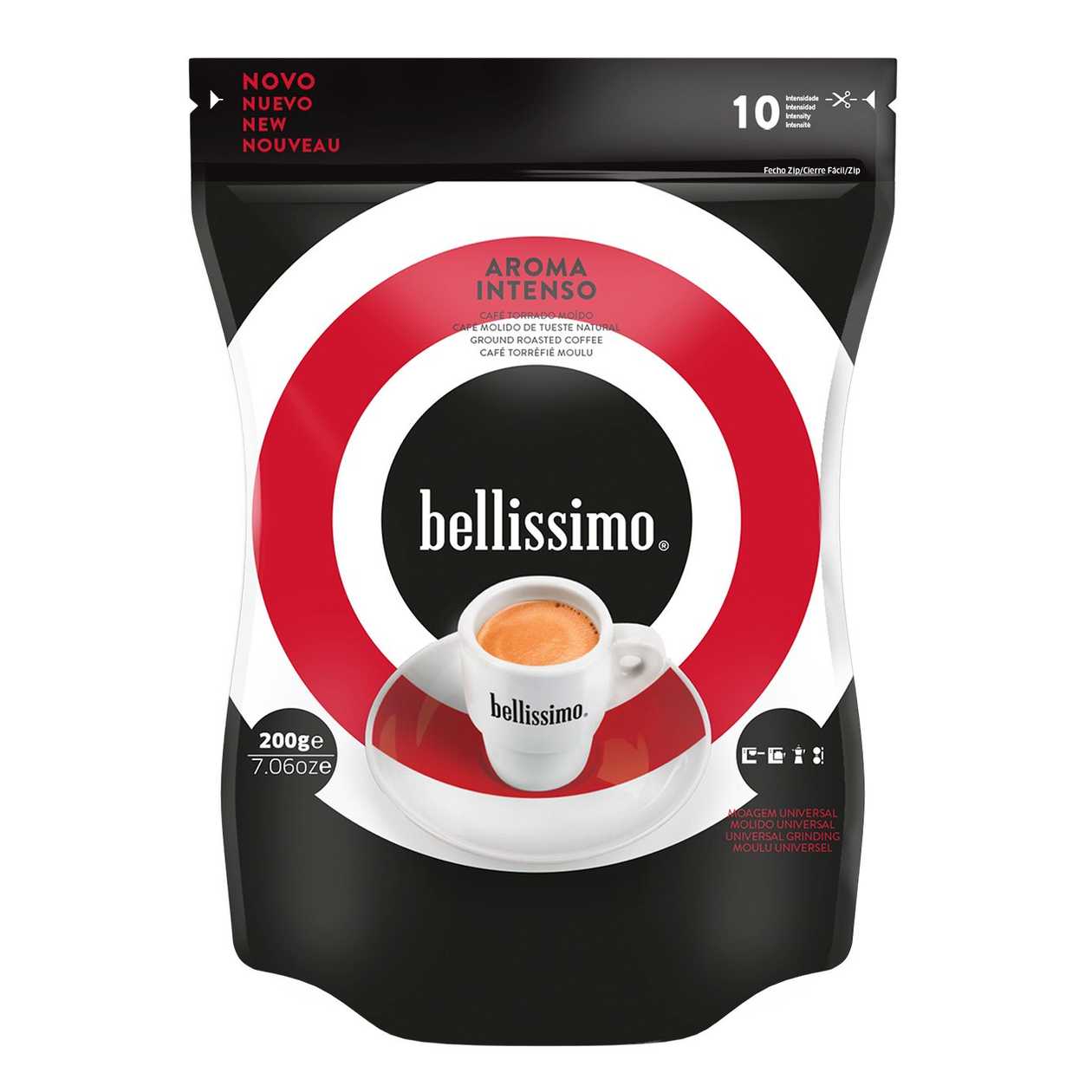 Café Intenso Moído Universal Bellissimo 200 gr