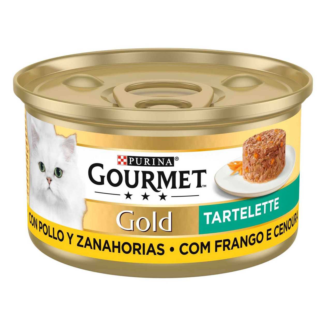 Comida Húmida Para Gato Frango Com Cenouras Purina Gourmet Gold 85 gr