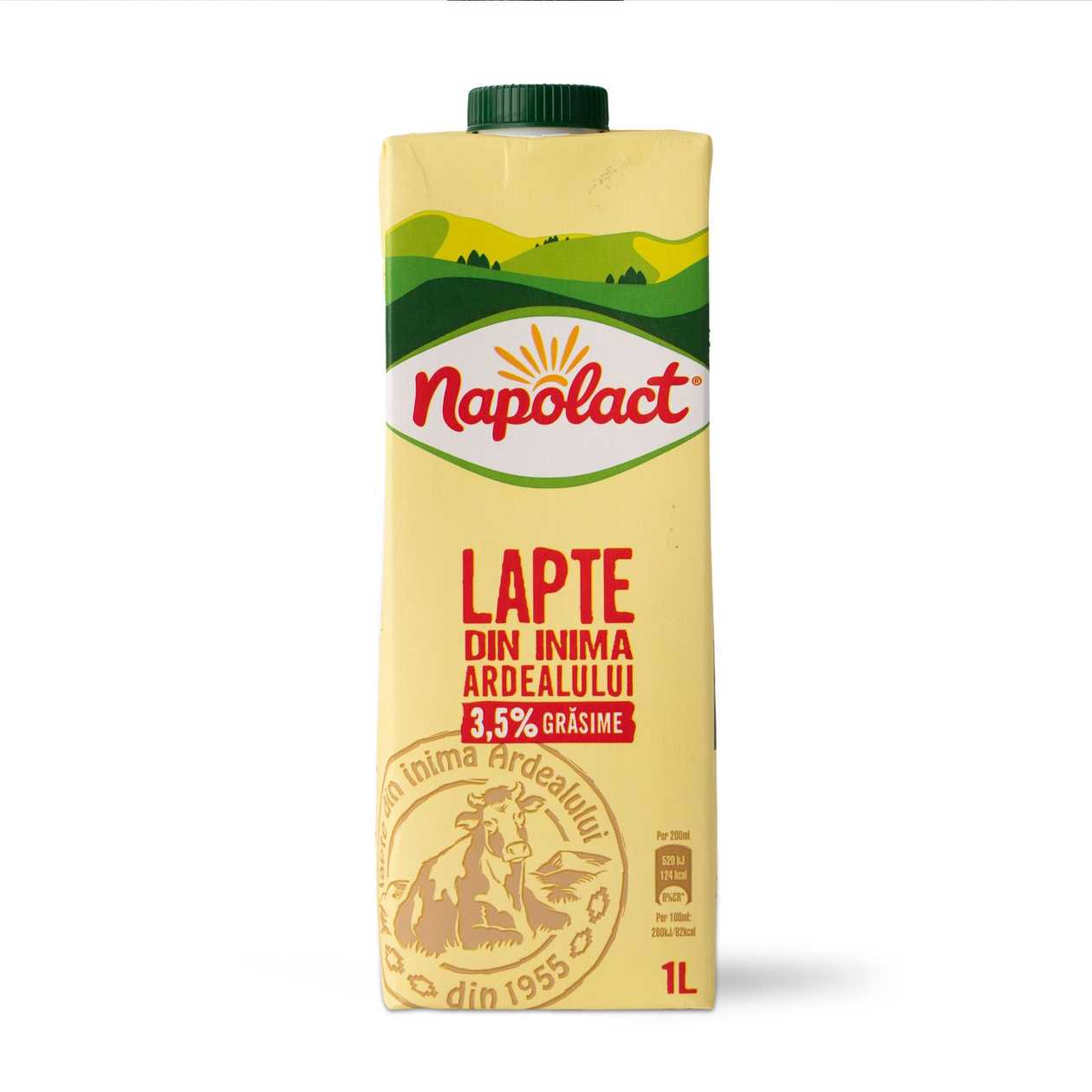 Napolact, Milk, 3.5% Fat, Box, 1 L (expires soon)