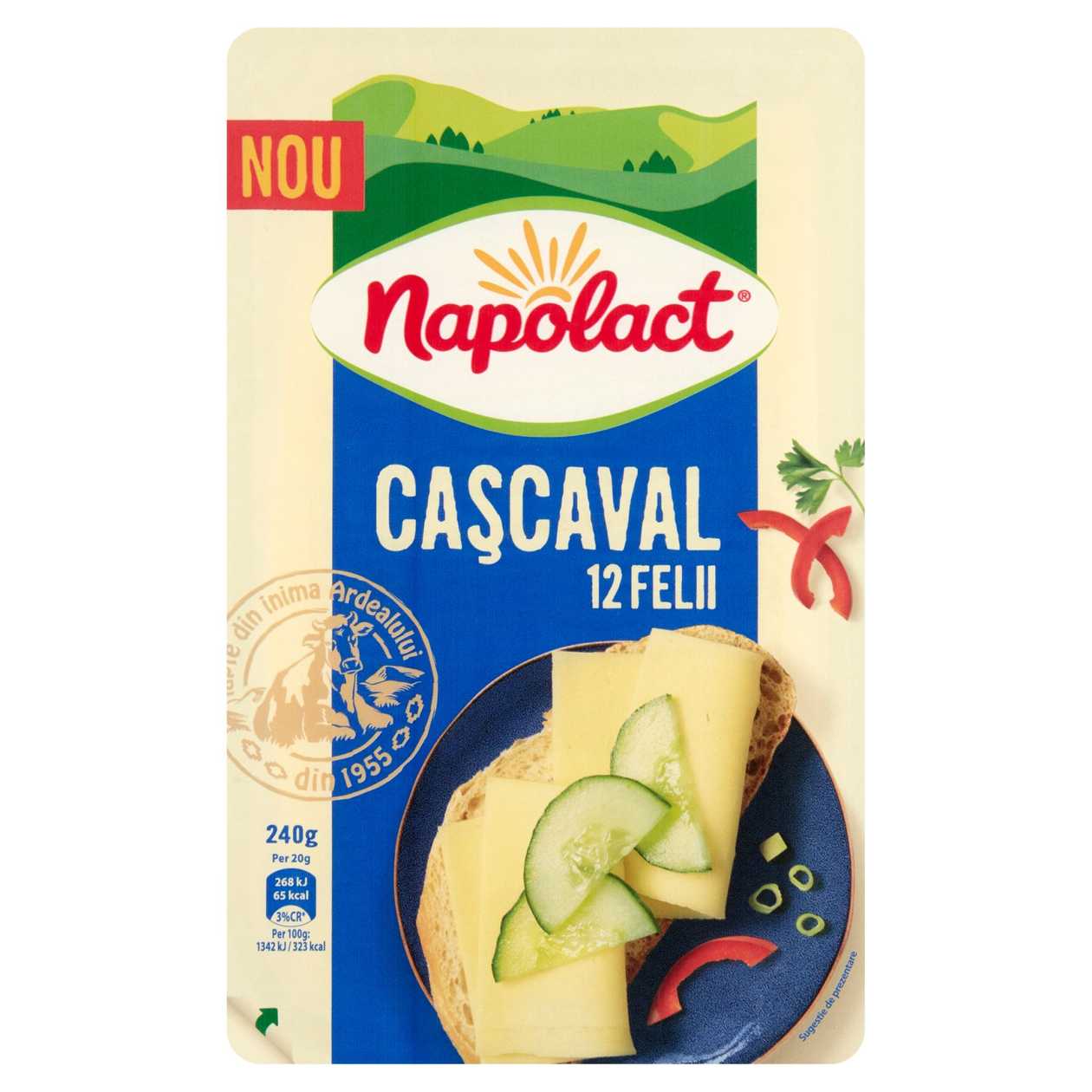 Napolact, Cascaval Felii, 240 g (expiră în curând)