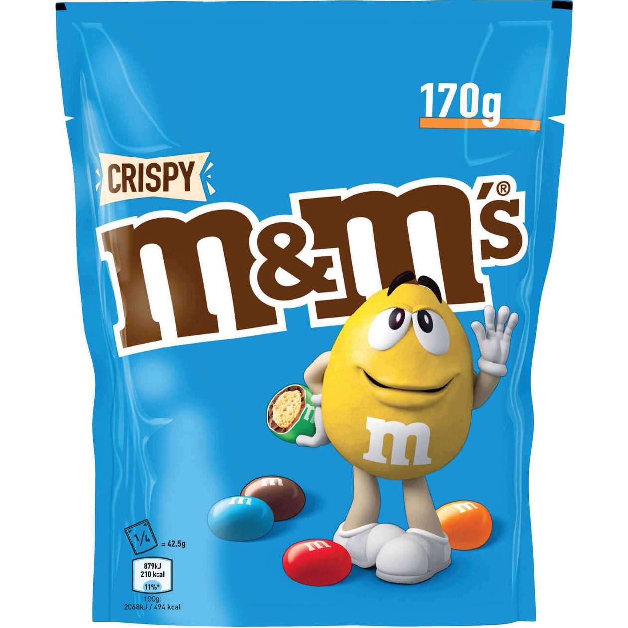 M&Ms Crispy Chocolate Candy 170 gr (expires soon)