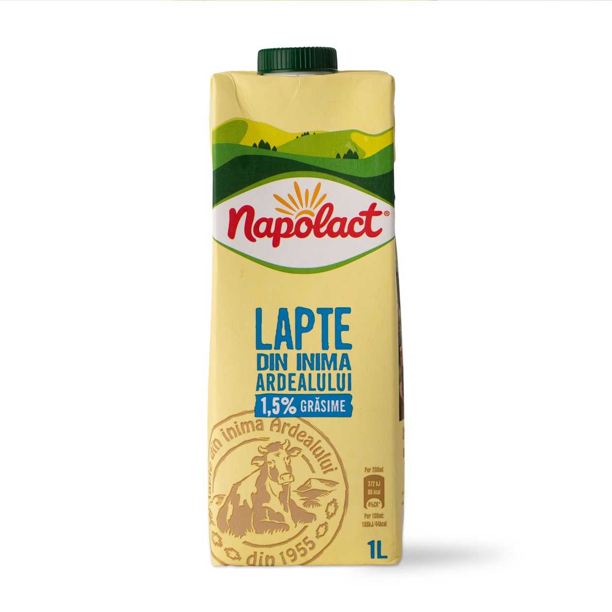 Napolact, Milk, 1.5% Fat, Box, 1 L (expires soon)