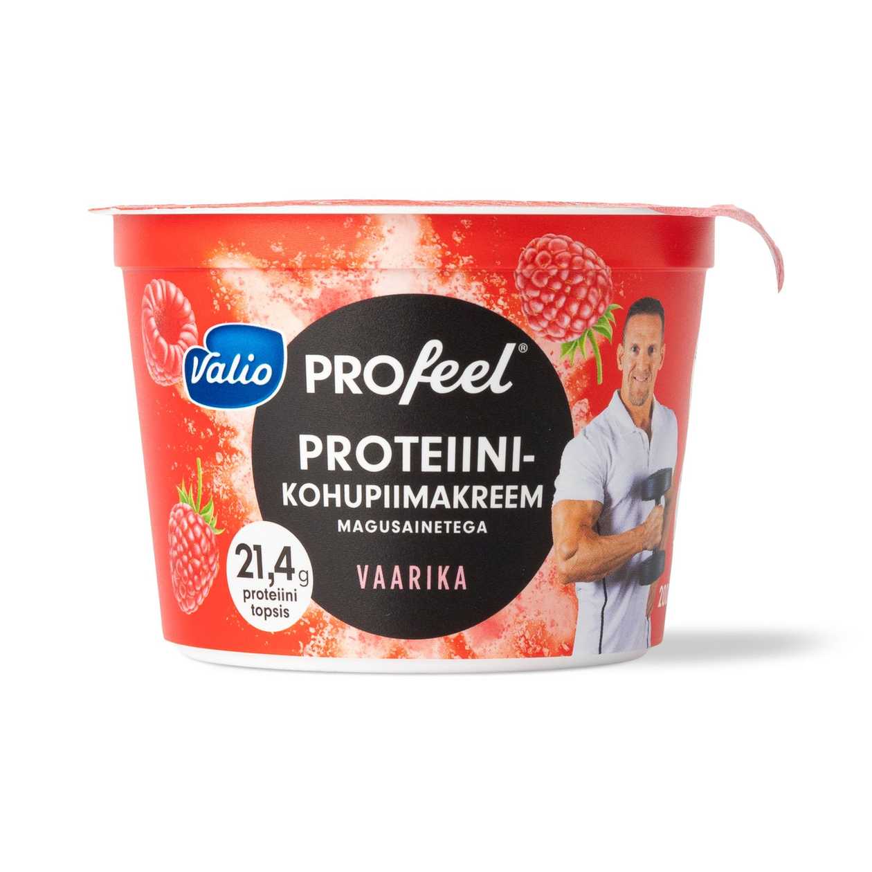 Valio, Profeel proteiinikohupiimakreem vaarika magusainetega, 200g (aegub peagi)