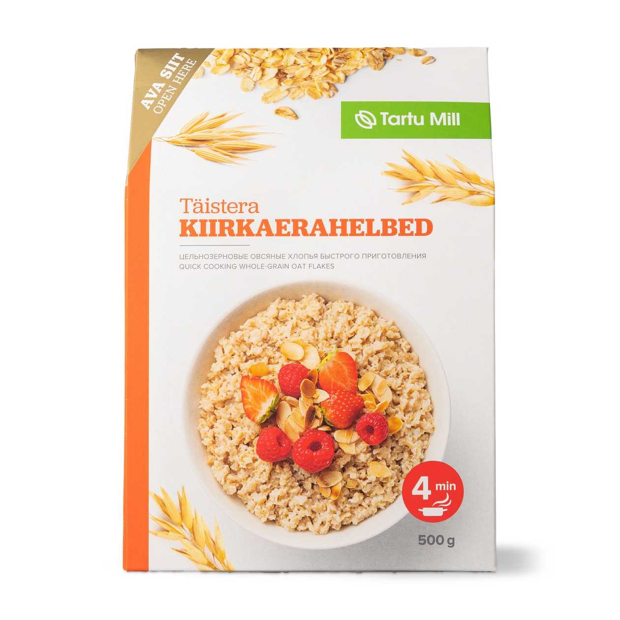 Tartu Mill, täistera kiirkaerahelbed, 500g