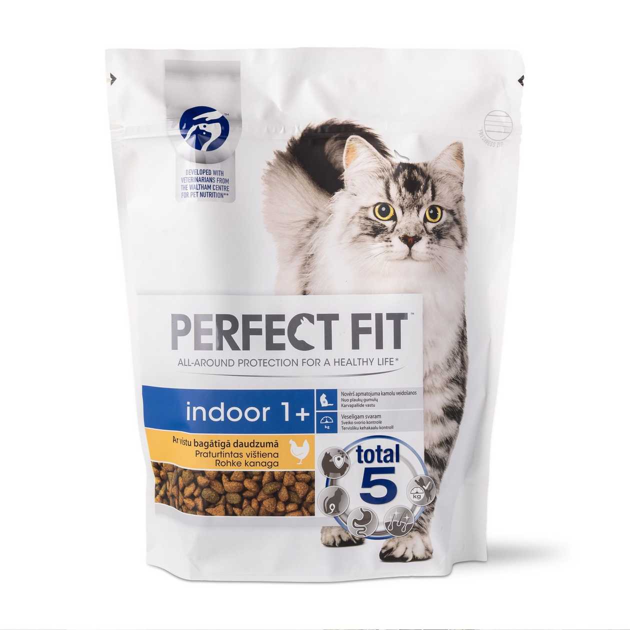 Perfect Fit, Dry Food for Indoor Cats with Chicken, 750g