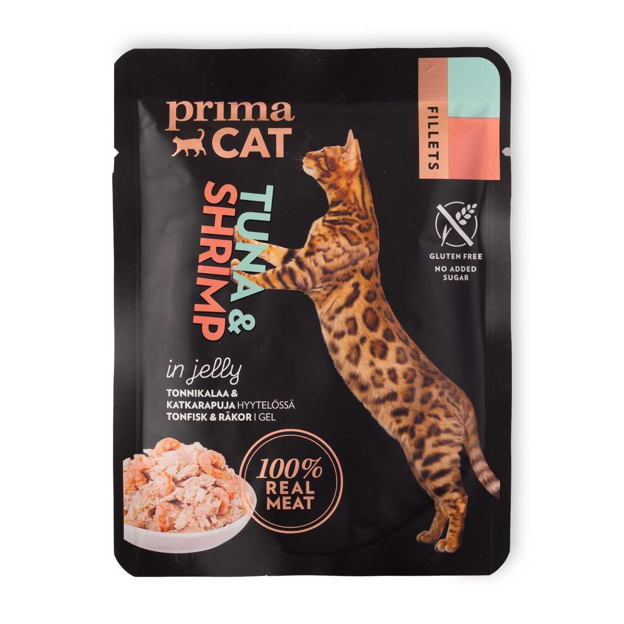 PrimaCat, tuunikala-kreveti kassieine, 50g