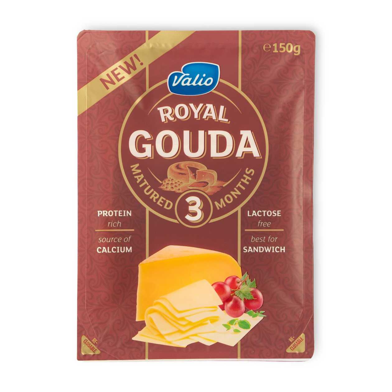 Valio, Sliced Cheese King Gouda, 150g
