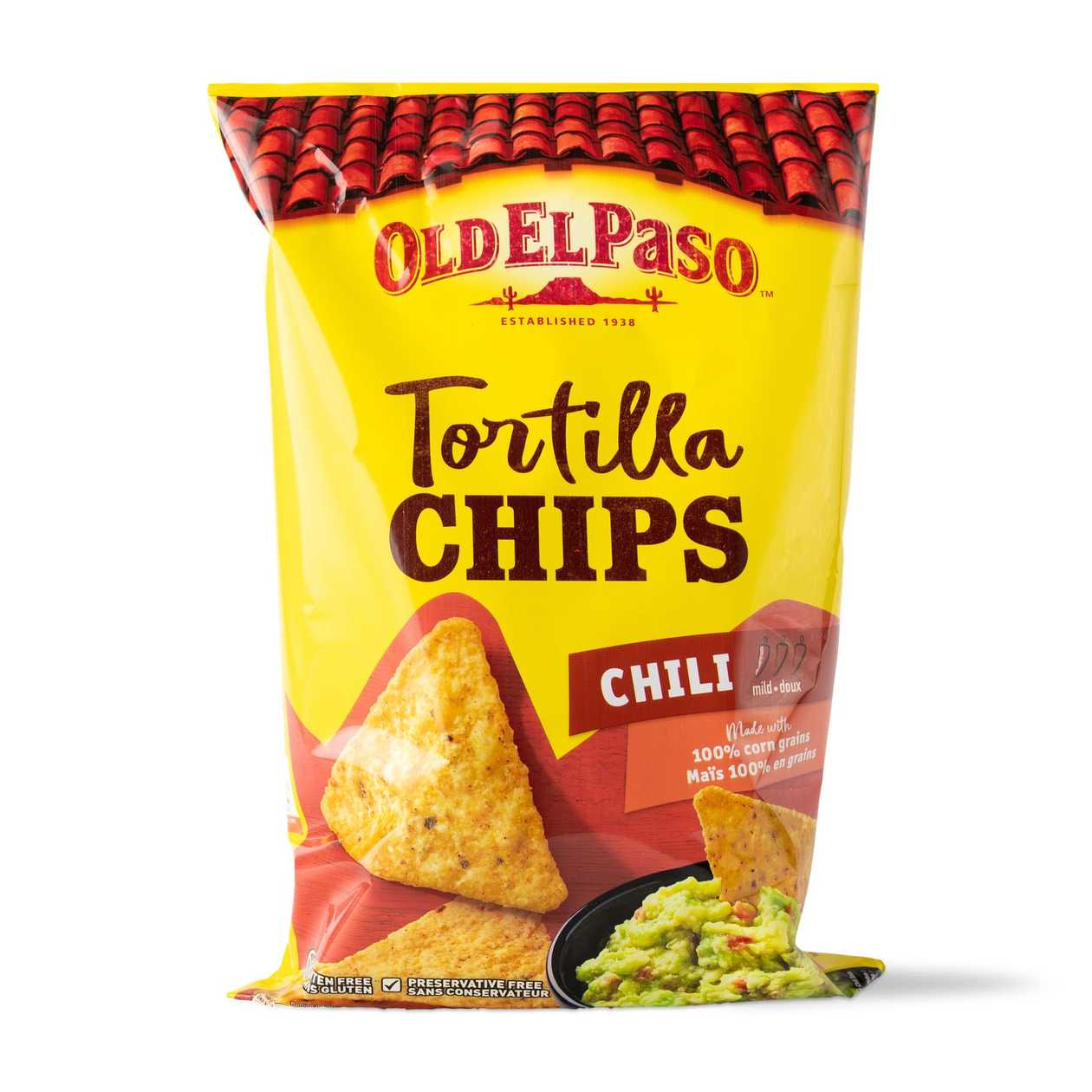 Old el Paso, Crunchy Tortilla Chips with Chilli Gluten-Free, 185g (expires soon)