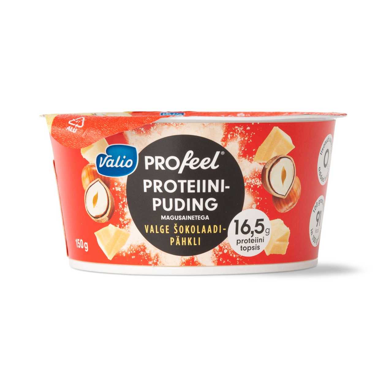 Valio, Profeel Protein Pudding with White Chocolate and Nuts, 150g (expires soon)