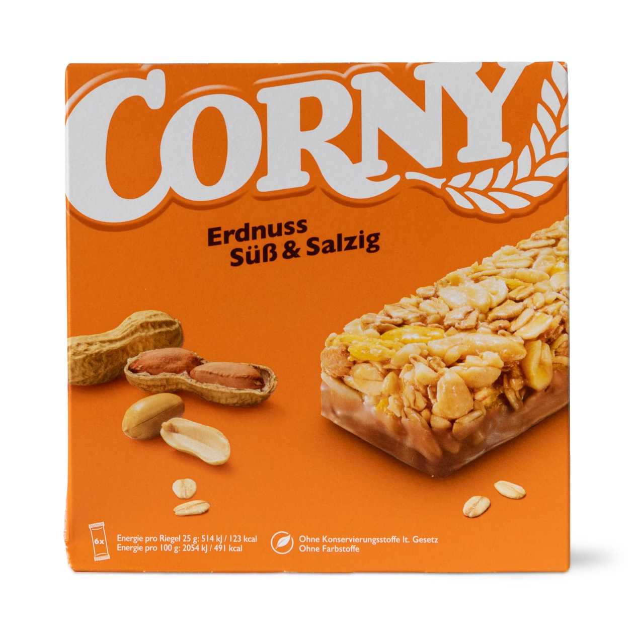 Corny, Peanut Muesli Bar, 6x25g (expires soon)