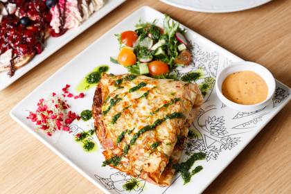 Blue cheese, spinach and tomato filling (VEGAN)