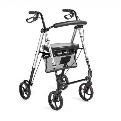 Rollator 4 Wheels, Black/silver Rra885
