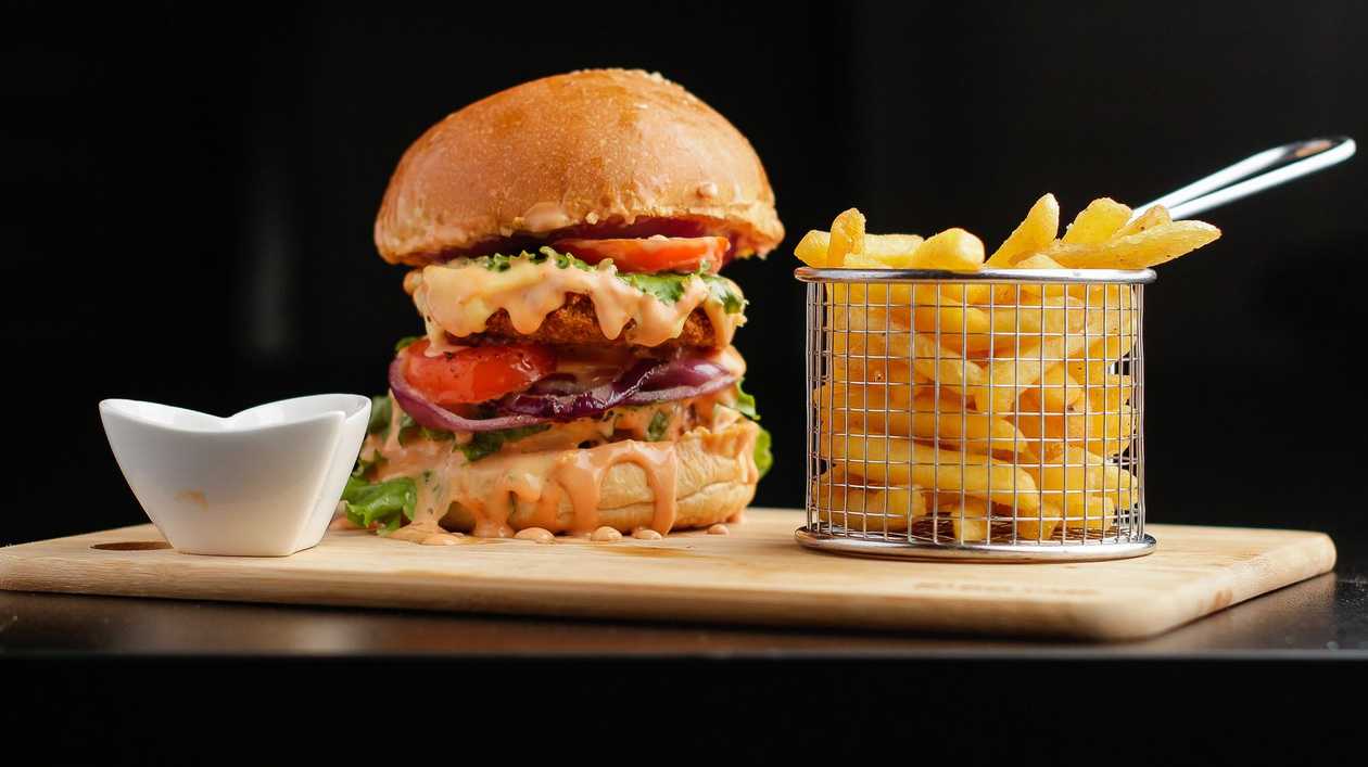 Double Chicken cheese burger combo