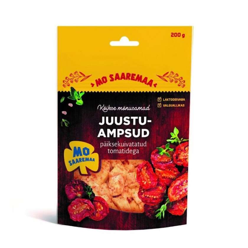 Mo Saaremaa, juustuampsud päiksekuivatatud tomatitega, 200g (aegub peagi)