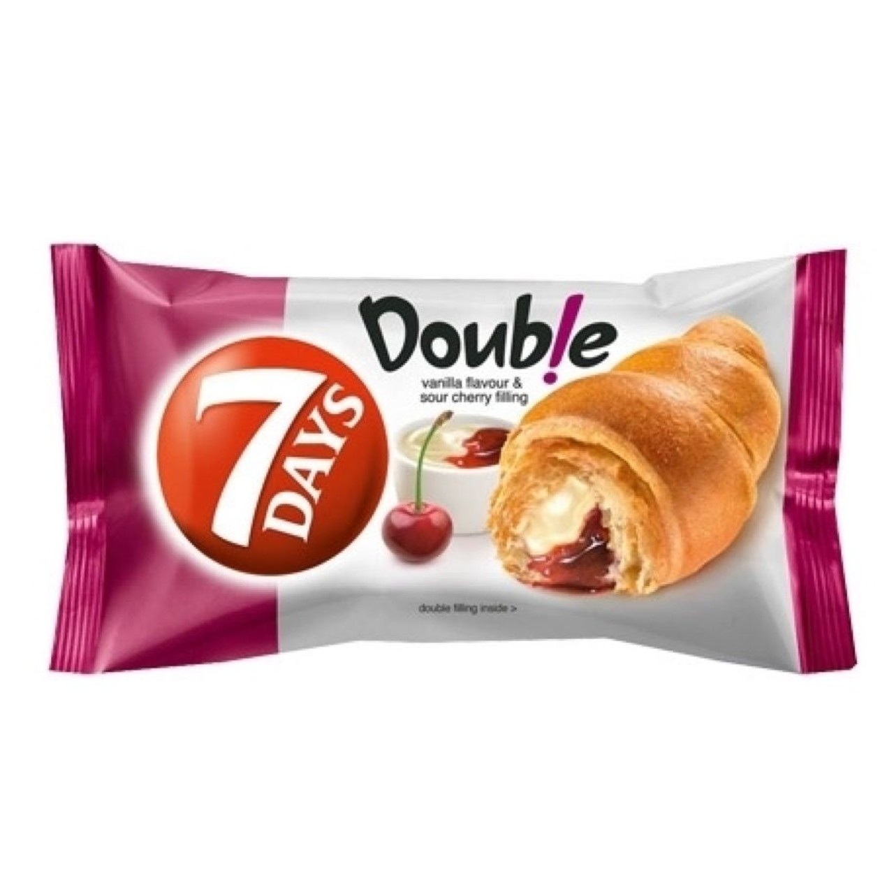 7 Days, vanilli- ja hapukirsitäidisega sarvesai, 60g (aegub peagi)