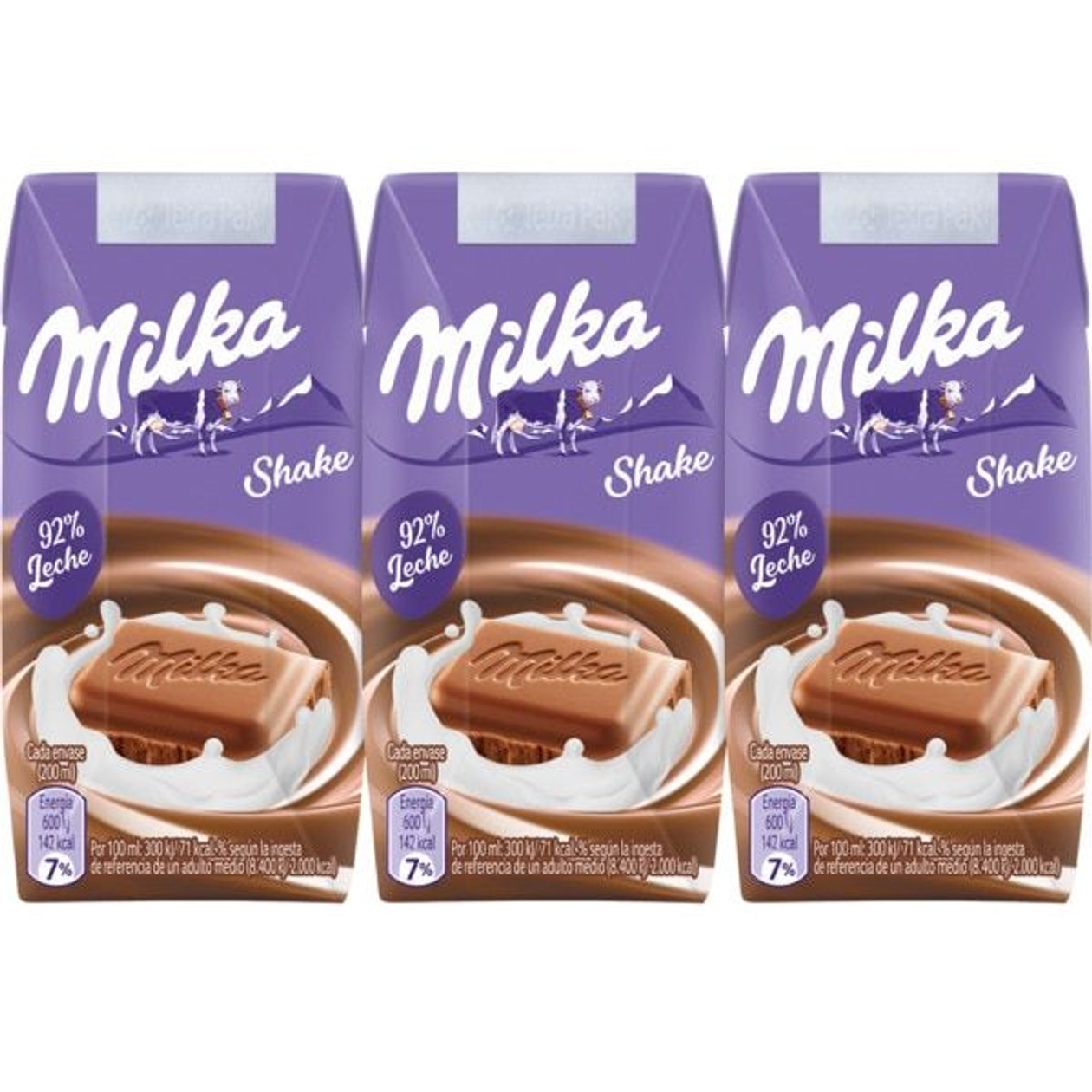 Leite Chocolate Milka 3 x 200 ml