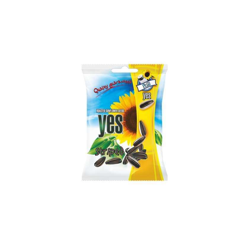 Y.E.S., röstitud päevalilleseemned soolaga (triibulised), 90g