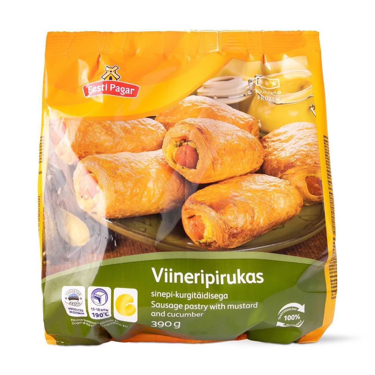 Eesti Pagar, viineripirukad sinepi-kurgitäidisega, 390g