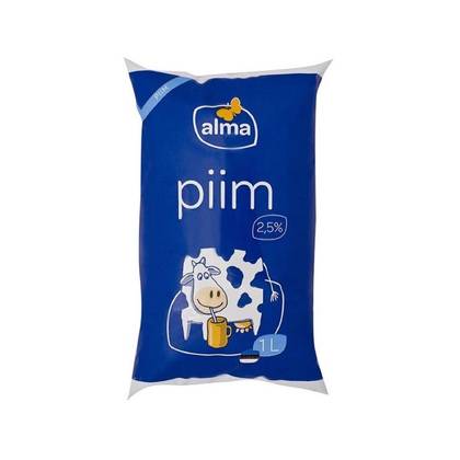 Alma, piim 2,5% kiles, 1l