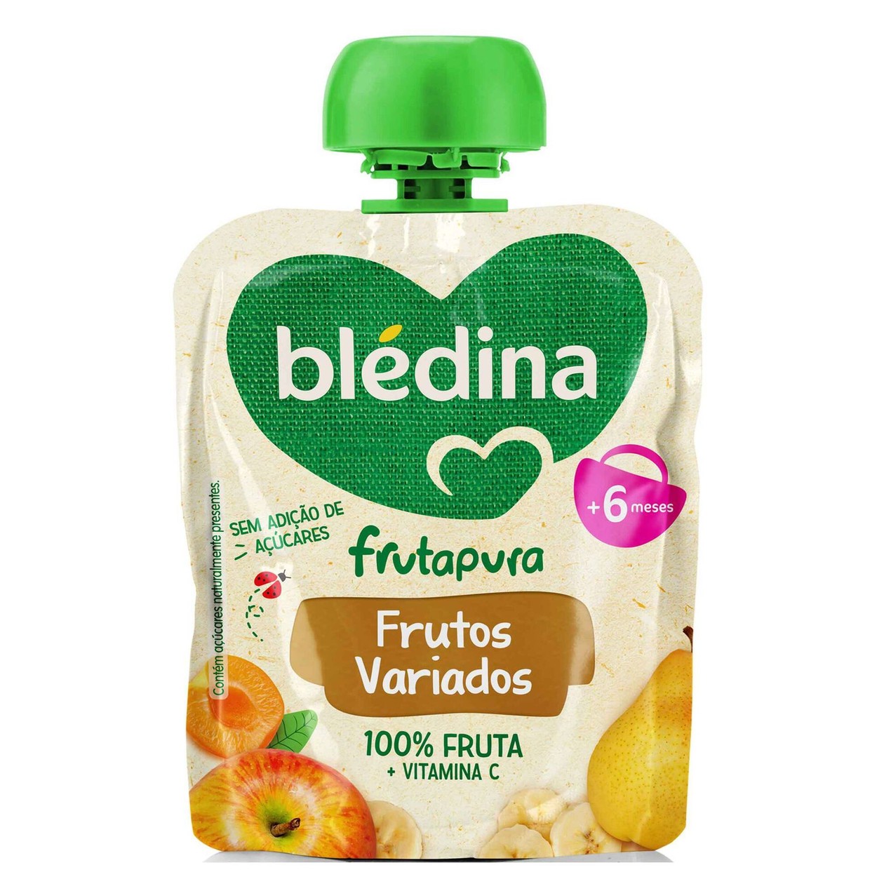 Saqueta de Fruta Frutos Variados Frutapura +6 Blédina 85 gr