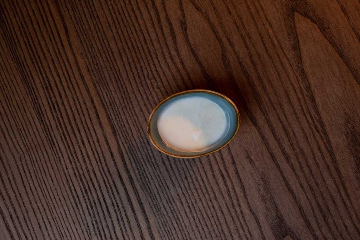 White yogurt with garlic