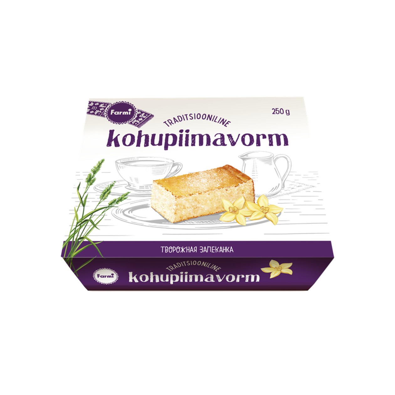 Farmi, vanillimaitseline kohupiimavorm, 250g (aegub peagi)