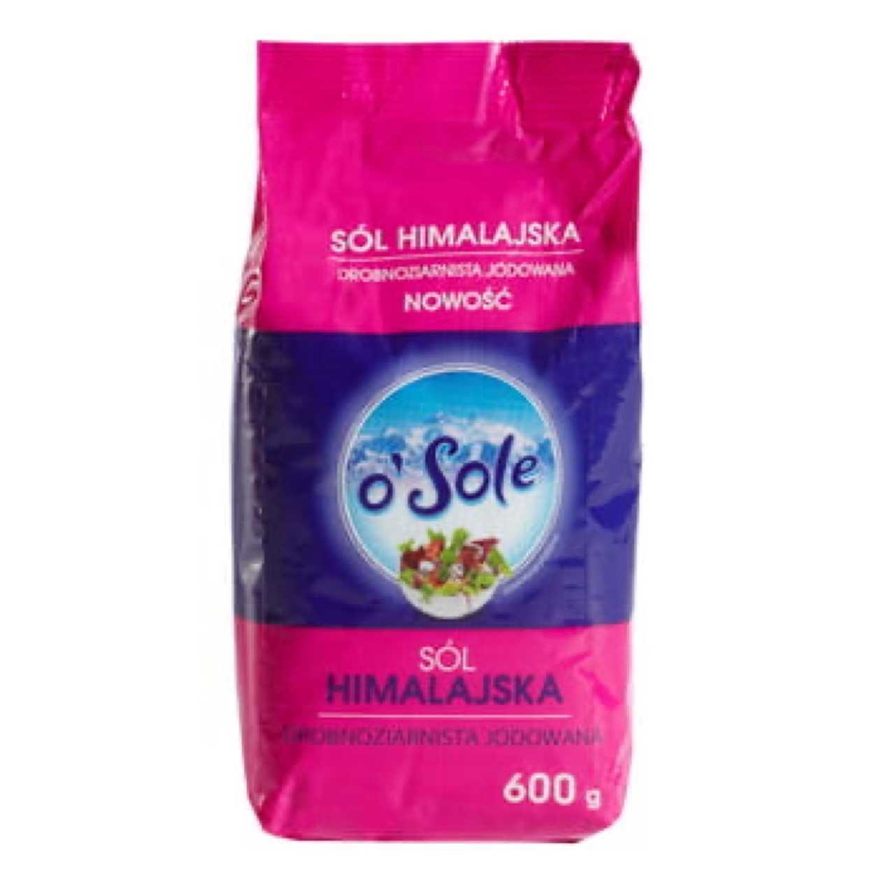 Sól Himalajska Drobnoziarnista Jodowana o'Sole 600g