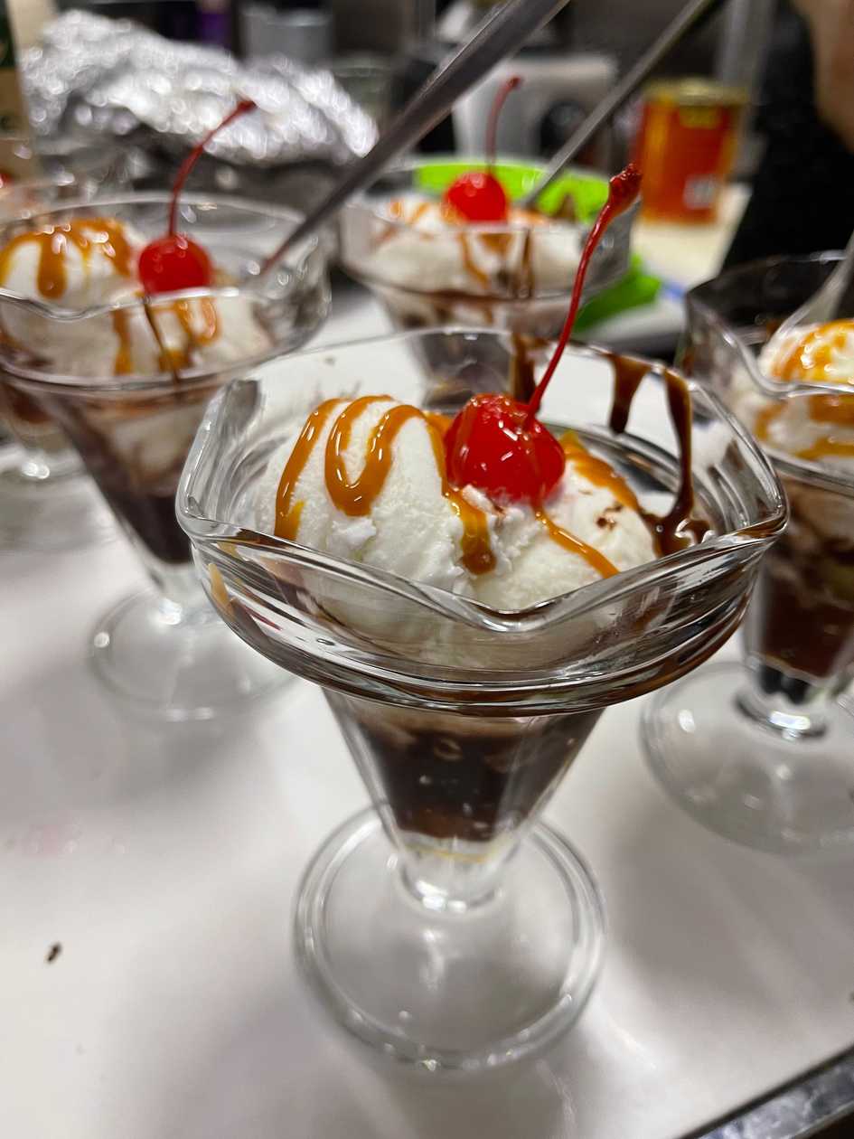 Gulab jamun with ice cream