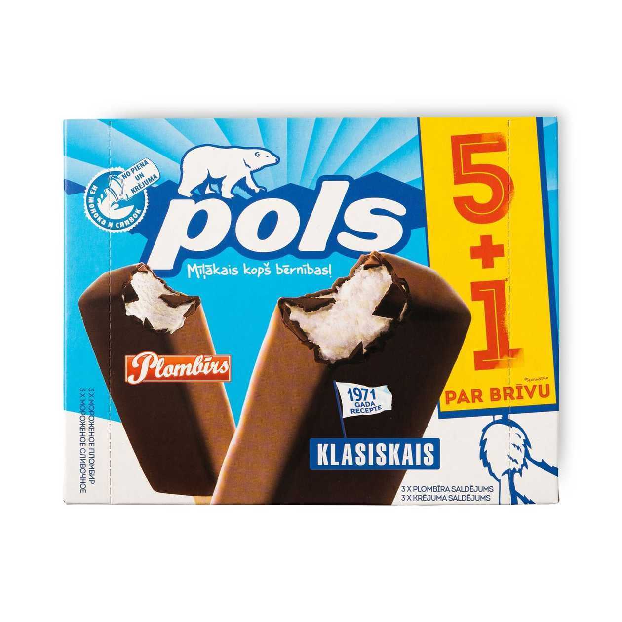 Pols, Ice Cream Multibox 5 + 1, 720 ml / 480 g