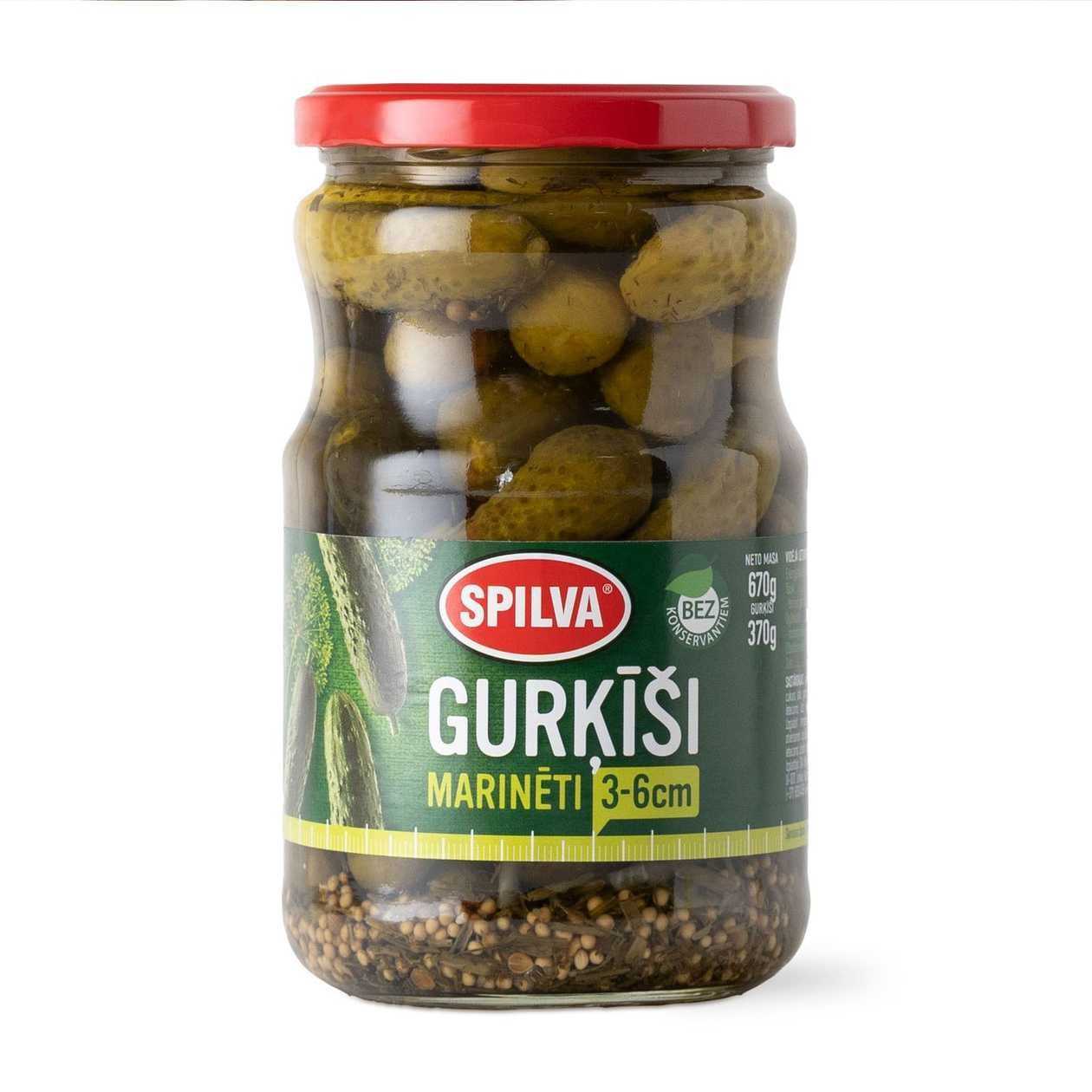 Spilva, Pickles small, 670 g