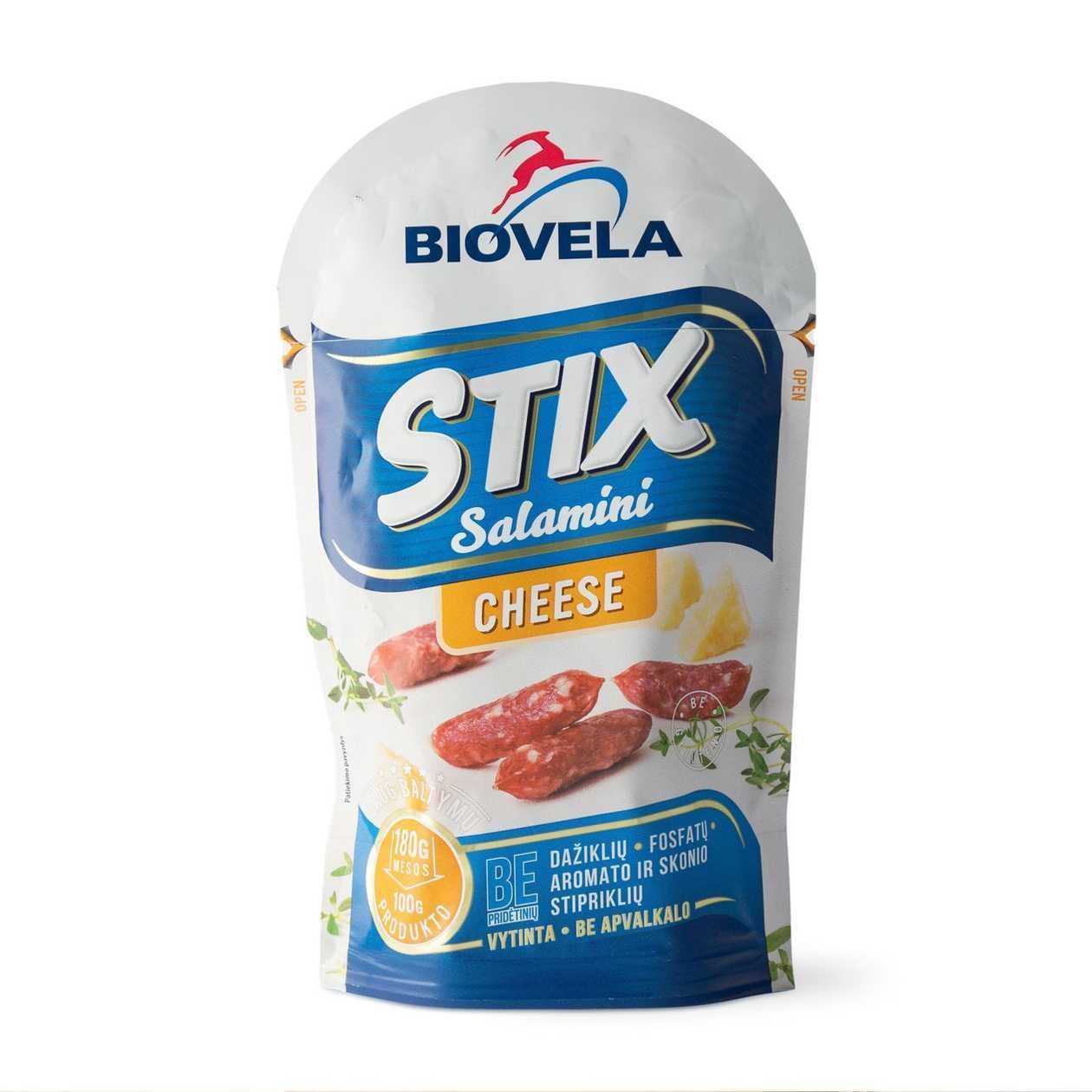 „Biovela“ Stix vytintos mini dešrelės su sūriu, 80g
