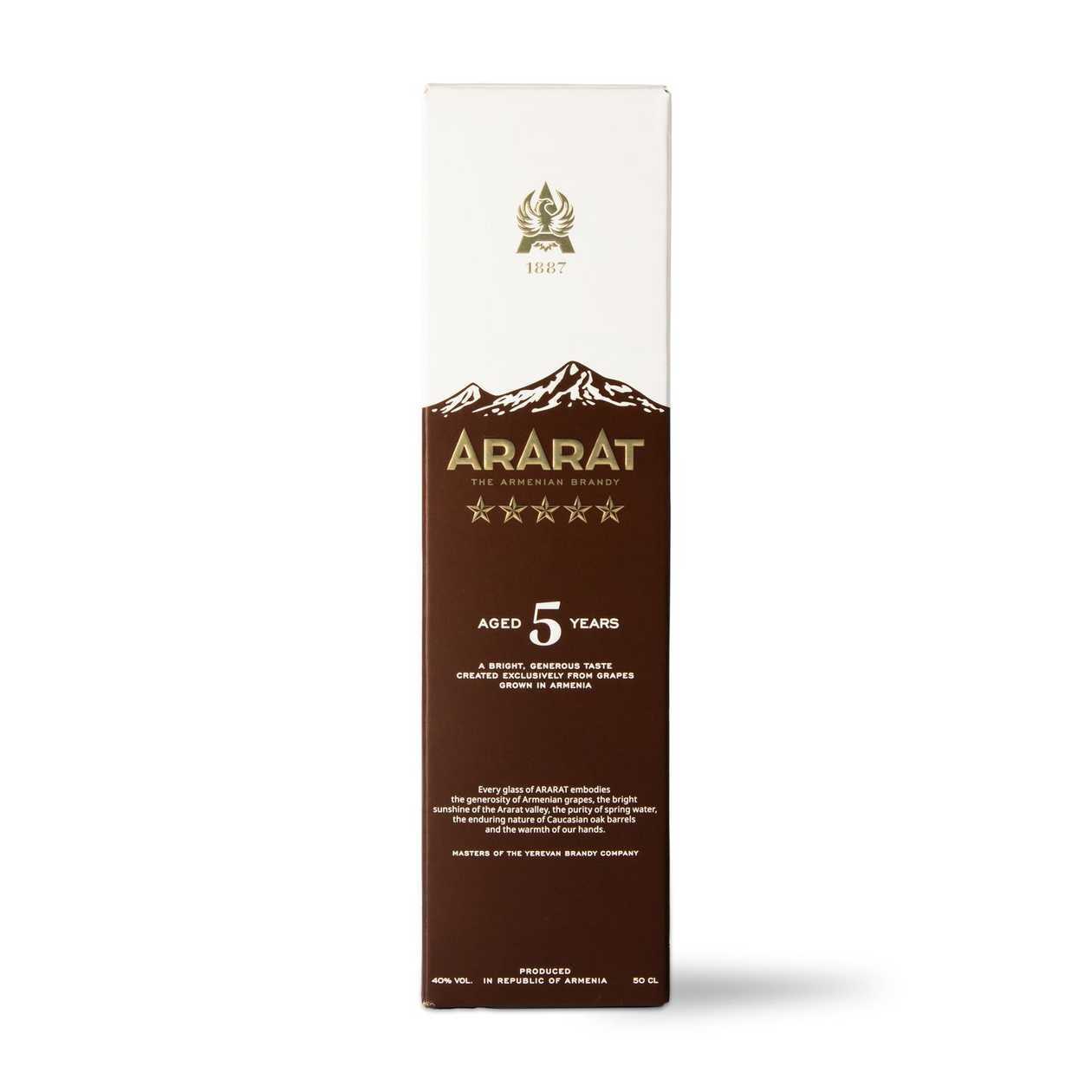 „Ararat 5yo“ brendis  (40%), 0,5l