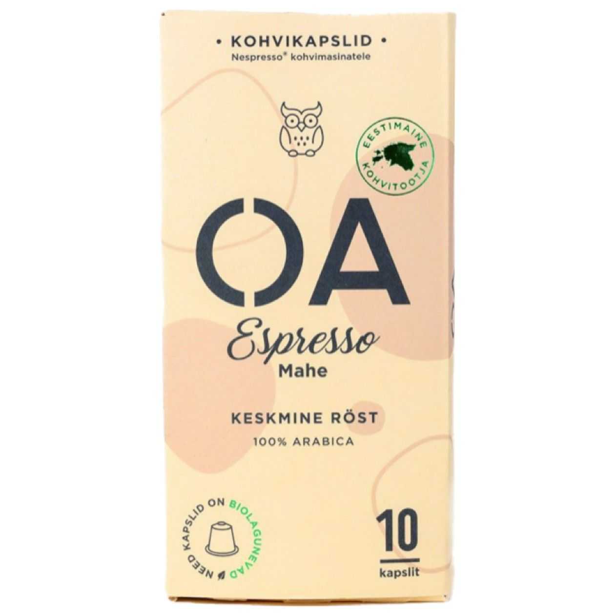 Oa, Mahe Espresso kovikapslid, 10 tk