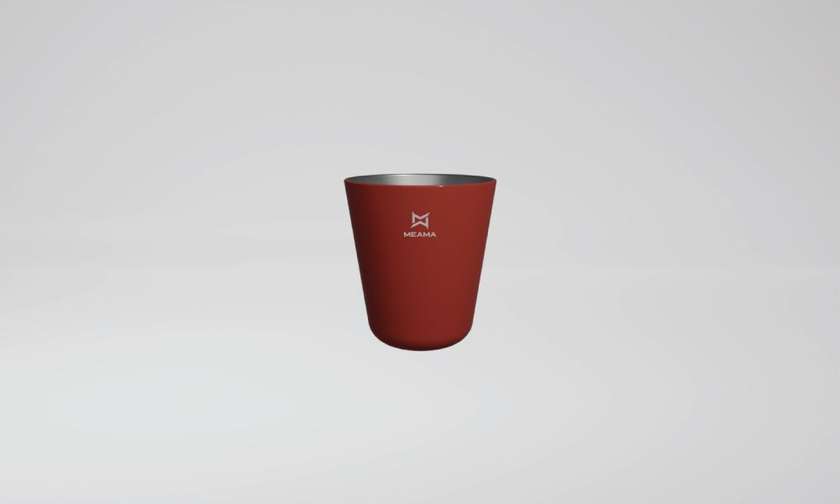 Metal cup Red  80 მლ