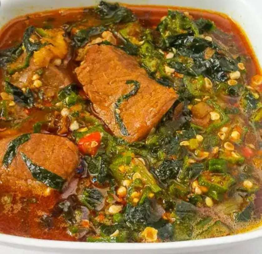 Okro Soup with Eba