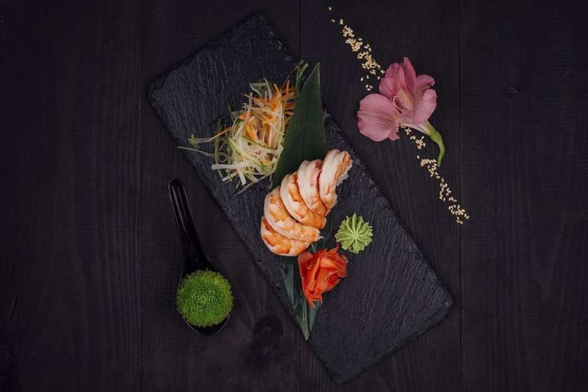 Shrimp sashimi