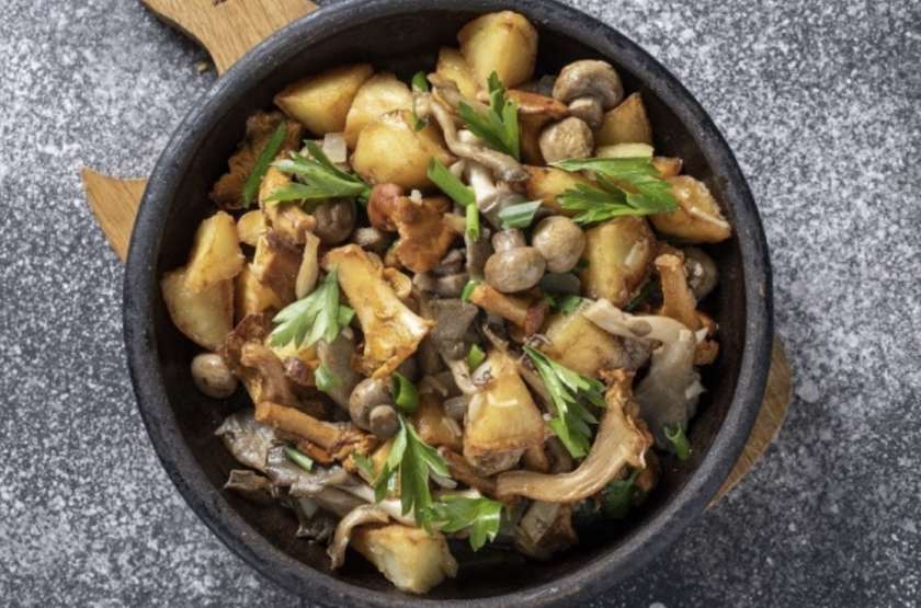 Mushrooms with Potatoes