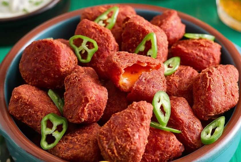 Червоні сирні нагетси з чеддером і гострим перцем Хабанеро (150 грам)