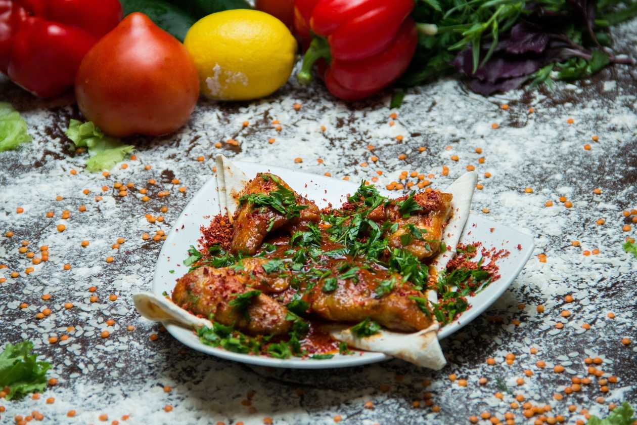 Roast Chicken Wings İn Adzhika Sauce