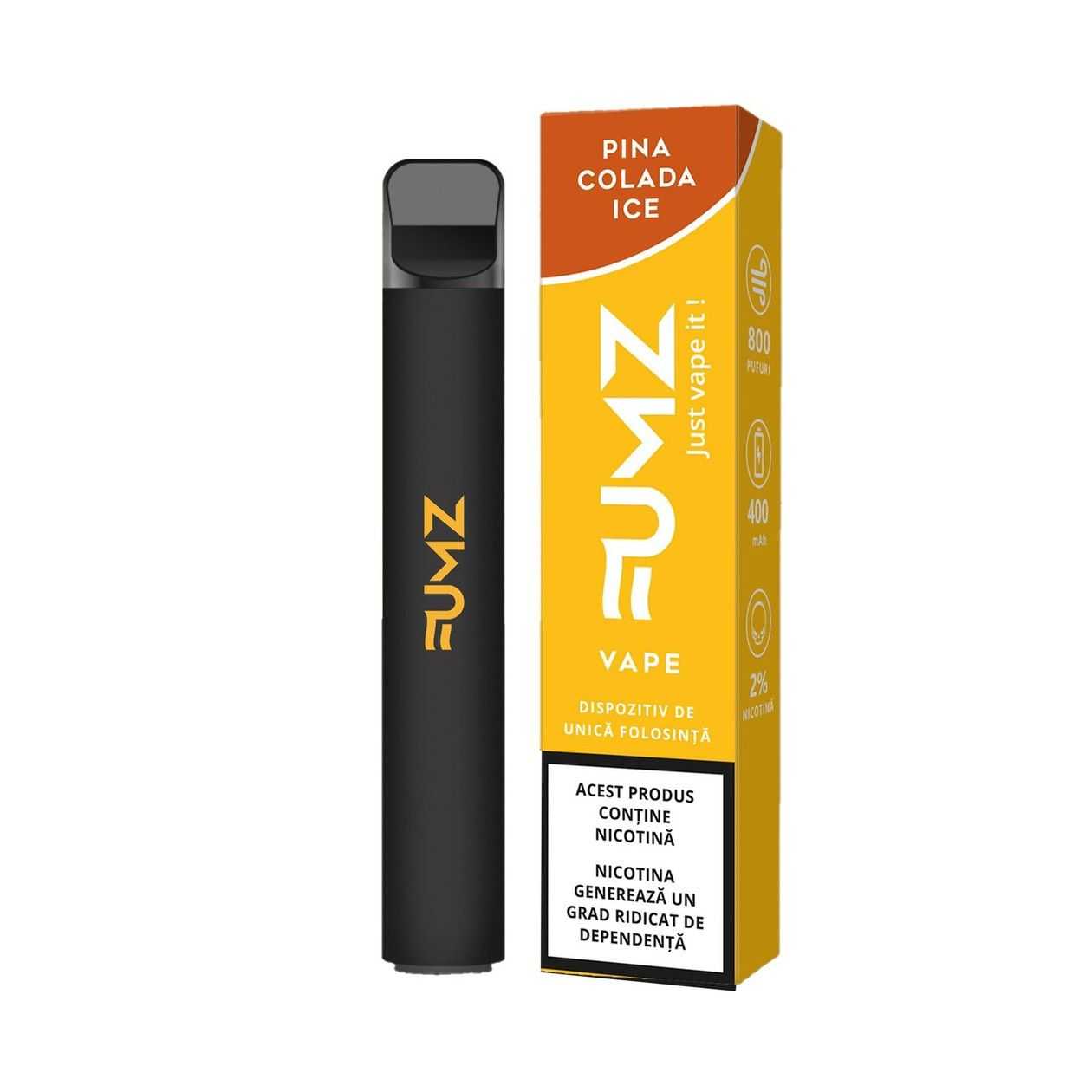 FumZ, Vaping Device with 2% Nicotine, Pinacolada Flavour, 800 Puffs