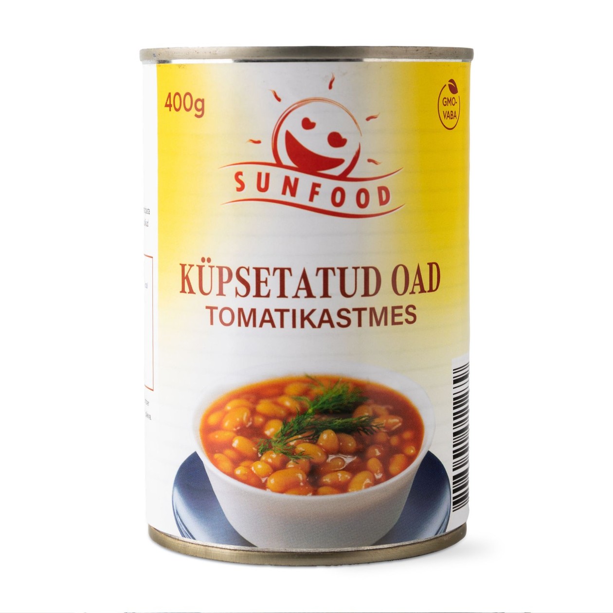 Sunfood, küpsetatud oad tomatikastmes, 400g