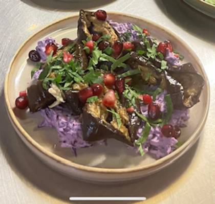 Rödkålsmayo & aubergine