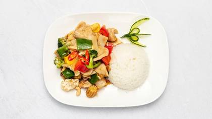 Wok med cashewnötter