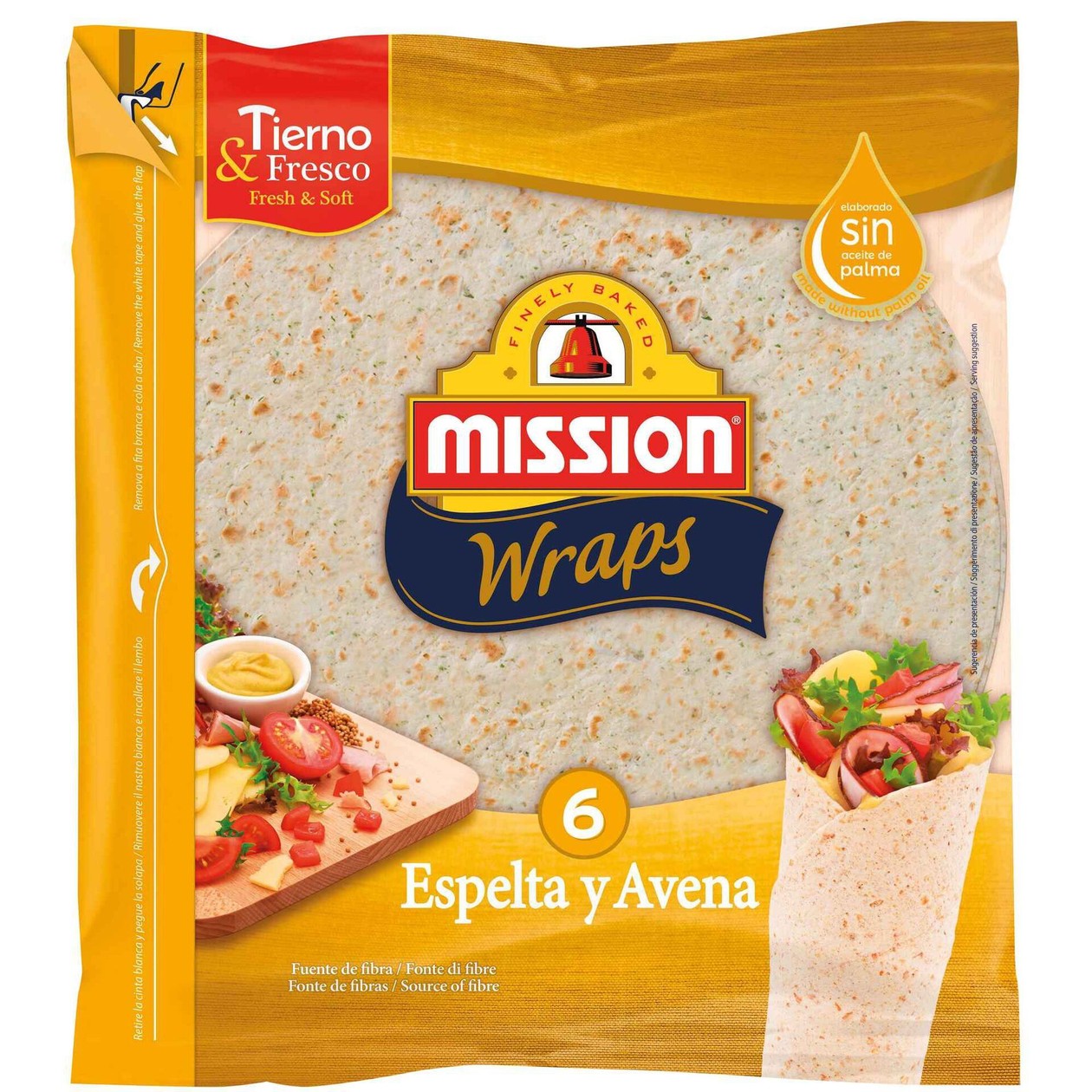 Wrap de Trigo Espelta e Aveia Mission 370 gr