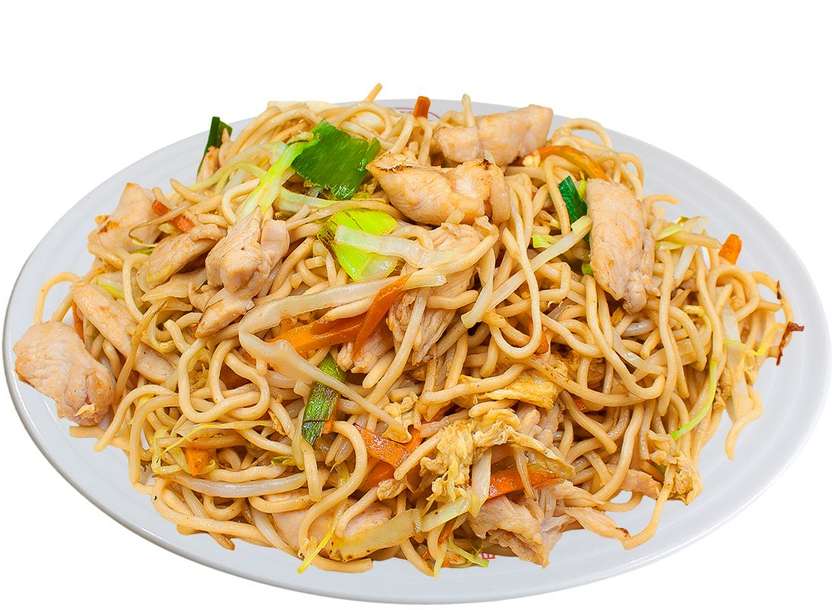 61. Egg noodles with meat