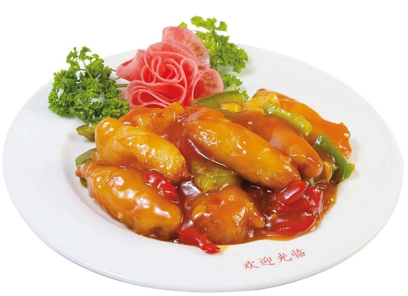 30. Meat in a sweet and sour sauce