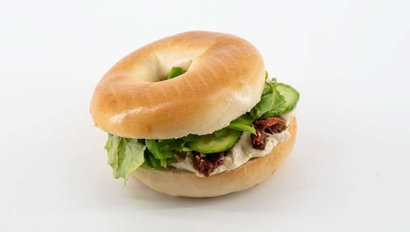 Hummus Sundried Tomato Bagel (Vegan)